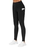 THE GYM PEOPLE Thick Opaque High Waisted Yoga Pants with Side Pockets