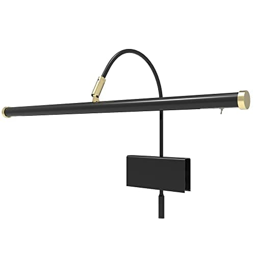 Cocoweb 19-Inch Dimmable LED Grand Piano Lamp with Adjustable Clamp and Brass Accents