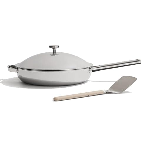 Our Place Titanium Always Pan Pro, 10.6-Inch Tri-Ply Non-Toxic Skillet, Chrome