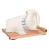 SOWKIPE Hand Crank Manual Bread Slicer with Wooden Base and Wire Guide
