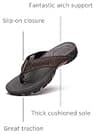 GUBARUN Mens Rugged Sport Flip Flop with Slip-Resistant TPR Midsole and Outsole