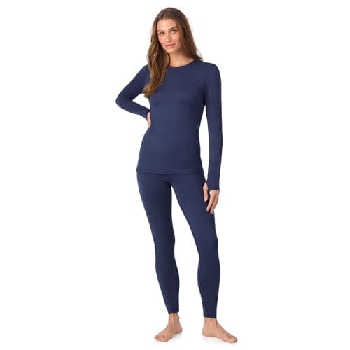 Cuddl Duds Women's Heavyweight 235 GSM Fleece Lined Thermal 2-Piece Set