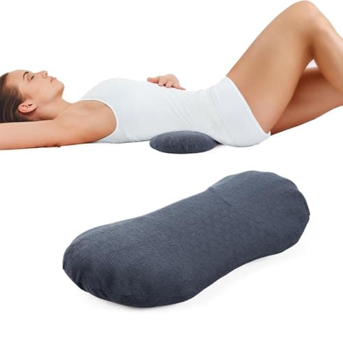 Memory Foam Cooling Lumbar Waist Bolster Pillow for Bed, Car and Sofa