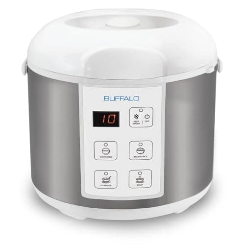 Buffalo Classic Rice Cooker with Buffalo Clad Stainless Steel Pot, 5-Cup