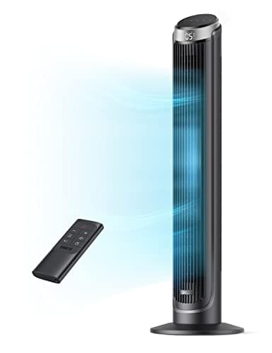 DREO Cruiser T2 40-Inch Tower Fan with 5 Speeds and 26 ft/s Velocity