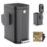 Organizelink 3.2-Gallon Stainless Steel Outdoor Trash Can with Bag Dispenser