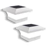 T-SUN 100-Lumen Cool White Solar Post Cap Lights with Heavy-Duty ABS, 2-Pack