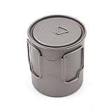 TOAKS Pure Titanium 750ml Ultralight Backpacking Pot with Folding Handles