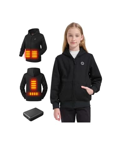 Varmcore Kids Casual Electric Fleece Heated Hoodie with Included Battery