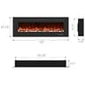 Valuxhome 50-Inch Wall Mounted Electric Fireplace with Timer and Remote