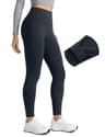 CRZ YOGA Matte Thermal Fleece-Lined Full Length Lounge Leggings 28-Inch
