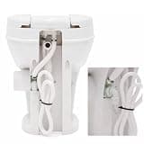 SEAFLO RV Toilet with Sprayer Attachment, 18.4-Inch Height, Elongated