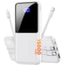 CFIAI 15,000mAh 22.5W Portable Charger with Built-In USB-C & Lightning Cables