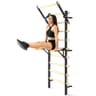 GymYard Solid Pine Swedish Ladder with Adjustable Pull-Up and Dip Station