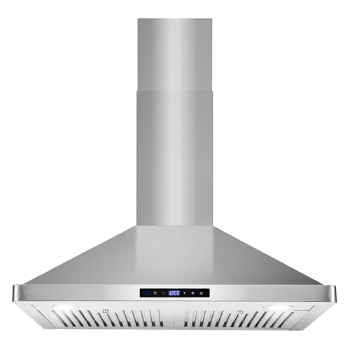 COSMO Vista Collection 30-Inch Wall Mount Range Hood, Stainless Steel, 380 CFM