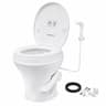 SEAFLO RV Toilet with Sprayer Attachment, 18.4-Inch Height, Elongated
