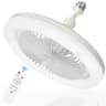 LITTARBY 10-Inch Enclosed Pivot Socket Fan Light for Compact Spaces