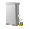 EKO Hudson 20-Gallon Matte Stainless Steel Heavy-Duty Step-On Trash Can