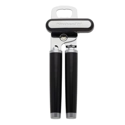 KitchenAid Classic Multifunction Stainless Steel Manual Can Opener, Black