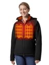 ORORO Upgraded Women's 4-Zone Softshell Heated Jacket with Detachable Hood