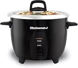 Elite Gourmet ERC2010B Electric Rice Cooker with 304 Stainless Pot, 10-Cup