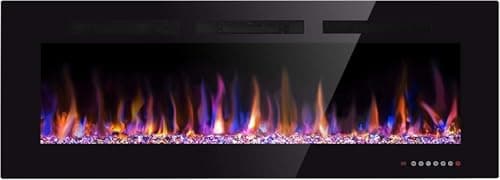 Xbeauty 50-Inch Wall Mounted and Recessed Linear Electric Fireplace Insert
