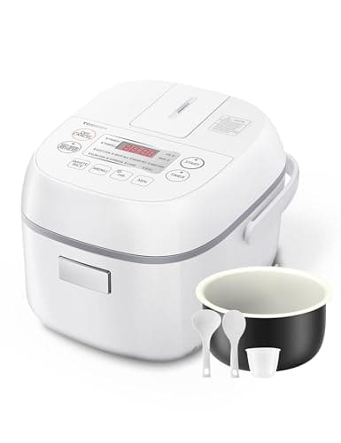 Toshiba TRCS03 Mini 3-Cup Small Rice Cooker, Steamer & Warmer with Fuzzy Logic