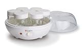 Euro Cuisine YM80 Electric Yogurt Maker with 7 Glass Jars and Date Lids