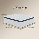 Arcticus 12-Inch Orthopedic Gel Memory Foam Hybrid Mattress, Queen Size