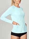 IUGA Women's UPF 50+ Long Sleeve Rash Guard Workout Swim Shirt with Pockets