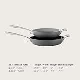 All-Clad HA1 Hard-Anodized Ceramic Nonstick 8.5 and 10.5-Inch Frying Pan Set