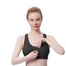Women's Zip-Front Wireless Racerback Post-Surgery Active Yoga Sports Bra 3-Pack
