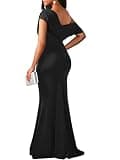 YMDUCH Elegant Sleeveless Off-Shoulder Mermaid Silhouette Formal Evening Gown