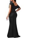 YMDUCH Elegant Sleeveless Off-Shoulder Mermaid Silhouette Formal Evening Gown