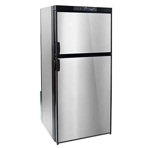 RecPro 6.3 Cu.Ft. 3-Way Gas and Electric RV Refrigerator with Latching Door Handles
