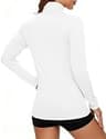 MAGCOMSEN Women's UPF 50+ Quarter Zip Pullover Quick Dry Running Shirt