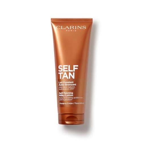 Clarins Self-Tanning Milky Lotion for Face and Body with Intense 24-Hour Hydration