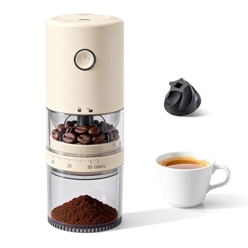 LAMIDO Portable Cordless Electric Burr Coffee Grinder with 2000 mAh Rechargeable Battery
