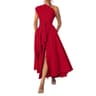 Ekaliy One-Shoulder A-Line Flowy Formal Maxi Dress with Integrated Side Pockets