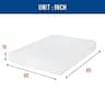 FDW 10 Inch Queen Size Ventilated Gel Memory Foam Mattress with Washable Cover