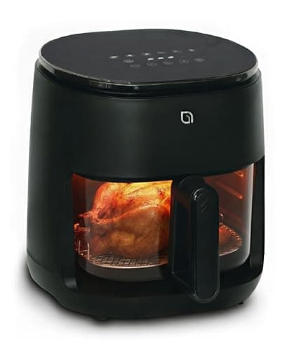 WILLOW Eco Series 6-in-1 Compact Air Fryer with Non-Toxic Glass Cook Basket