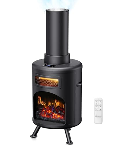 Dr. Infrared DR-991 Portable Electric Fireplace Space Heater with Humidifier