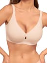 Luckmeey Invisible U-Back Wireless Bra with Crossable Straps and Jelly Support