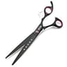 Professional 7-Inch 4-Piece Dog Grooming Scissors Set for Thick Coat Types