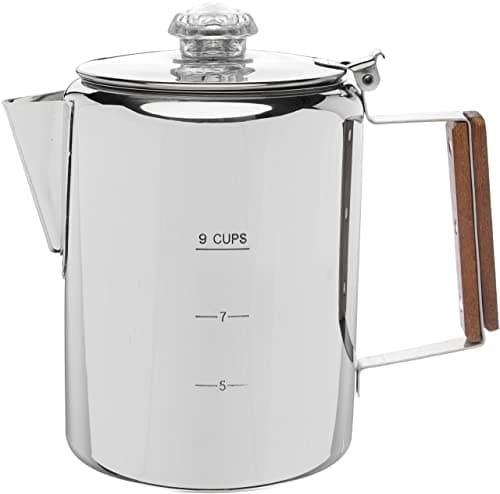 Coletti Bozeman 9-Cup Heavy-Duty Stainless Steel Stovetop Percolator Coffee Pot