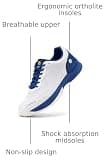 FitVille Men's Wide Pickleball Shoe with Orthopedic Support and Anatomical Toe Box