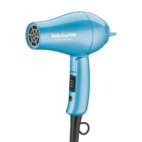 BaBylissPRO Nano Titanium Lightweight Folding Travel Hair Dryer, 1000W