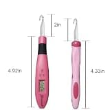 Yarniss 17-Size Counting Crochet Hook Set with Built-In Digital Row Stitch Counter