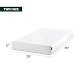 Zinus 6-Inch Green Tea Infused Memory Foam Twin Mattress for Full Support