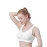 Women's Zip-Front Wireless Racerback Post-Surgery Active Yoga Sports Bra 3-Pack